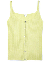 將圖片載入圖庫檢視器 &quot;Alina&quot; Women Cotton Blend Knitted Cardigan Vest- Lemon Grass
